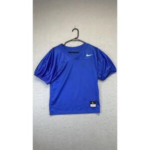 Nike Shirt‎ Mens Large Blue Mesh Football Practice Swoosh Athletic Jersey Crop
